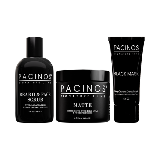 Essentials Gift Set - Beard & Face Scrub, 1oz Matte & Face Mask